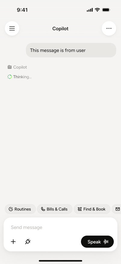 First version streamed full reasoning