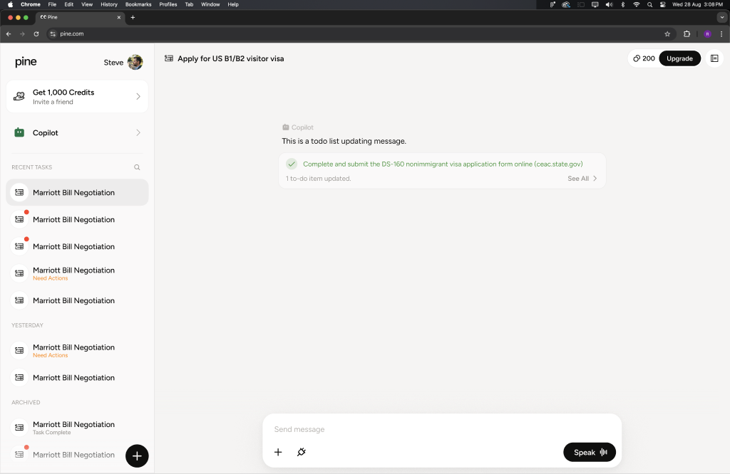 Result system on desktop web